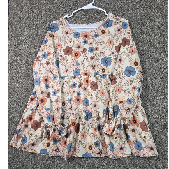 Emery Rose Tops - Emery Rose Floral Tunic Women Size M Multicolor Tiered Boho Long Sleeve Top